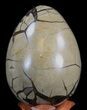 Septarian Dragon Egg Geode - Black Crystals #40937-3